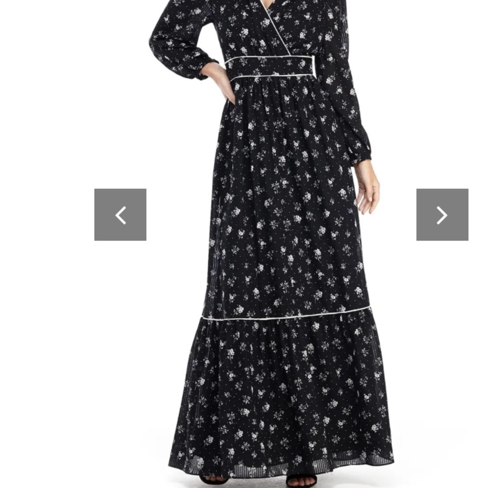 New w/o tags Gal Meets Glam black floral  dress